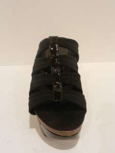New Donald J. Pliner Baha Wedge Black US 6.5 Sandals Shoes  