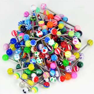 100 Tongue Rings Wholesale Tounge  16mm  