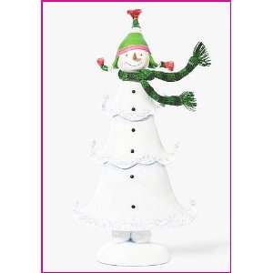 Cozy Christmas Snowman Tree Figure LG 