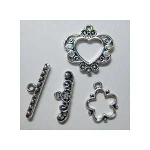   Boutique Crystal AB Designer Heart Toggles Arts, Crafts & Sewing