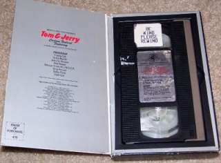 Tom and Jerry Cartoon Festival VHS Clamshell Case Rare  