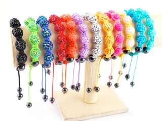   Bracelet Chain Pave Polymer Clay Resin Faceted Disco Ball Beads  