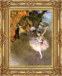 FRAMED Degas Ballerina The Star Repro CANVAS BALLET ART  