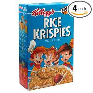 Rice Krispies Toasted Rice Cereal, 18 Ounce Boxes (Pack of 4)  