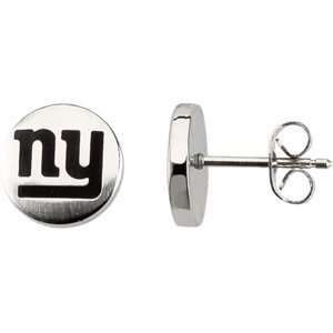   PAIR 10.00MM X 10.00MM New York Giants Logo Stud Earrings Jewelry
