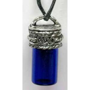  Pewter Celtic Knot Spell Bottle Necklace 
