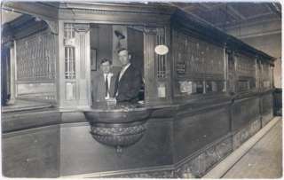 1900s Iowa Bank Interior Tellers Cage Photo Postcard  