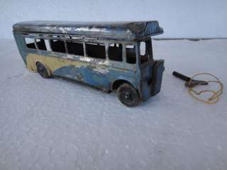 Vintage Windup Bus Tin Toy  