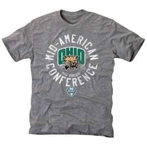  NCAA Ohio Bobcats Conference Stamp Tri Blend T Shirt   Ash 