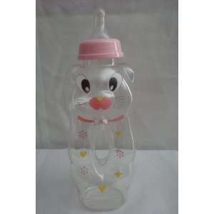 Plastic Baby Bottle Pink Animal 