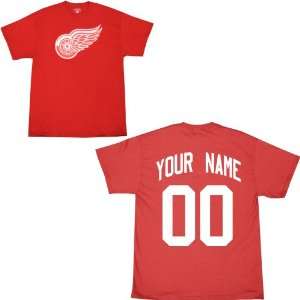 Detroit Red Wings Authentic Font Personalized T shirt  