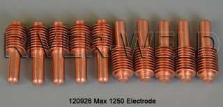 10pcs Electrodes 40 80A Max1100 Max 1250 Max 1650 Plasma cutter ref No 