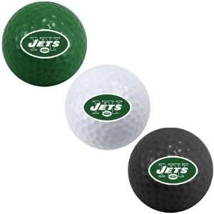  New York Jets 3 Pack Team Color Golf Balls: Sports 