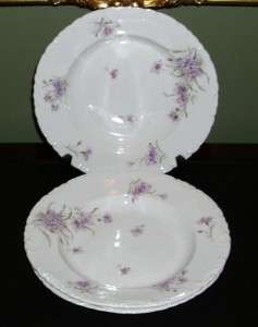 Antique TK Count Thun ~ Embossed Porcelain Floral Bowls ~ Set of 3 