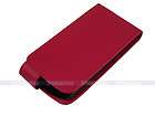 Dark Pink magnetic closure leather cover case for for Sony Ericsson 