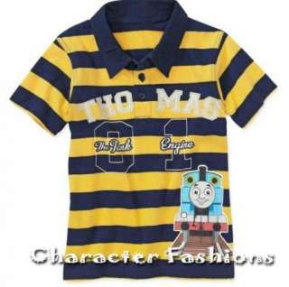 THOMAS THE TRAIN Polo Shirt Tee Size 18 24 Months 3T 4T 5T TANK ENGINE 