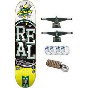 Real Skateboard: Schaaf Big League   8.5 w/Mini Logo Wheels & Bearings