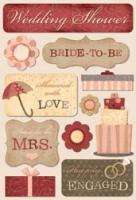 WEDDING SHOWER Cardstock Stickers KAREN FOSTER Bridal  