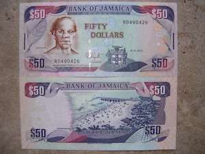 JAMAICA 2010 50 DOLLARS UNC NOTE PARADISE BEACH DESIGN  