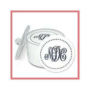  Polka Dot Party Coasters   Monogrammed: Kitchen & Dining