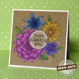 Hero Arts Clings   Flower Corsage Cling Stamp CG287  