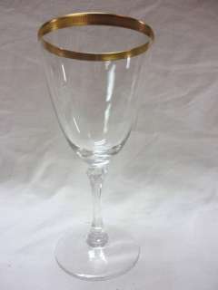 LENOX CRYSTAL TUXEDO GOLD TRIM WINE GLASS [7] !!  