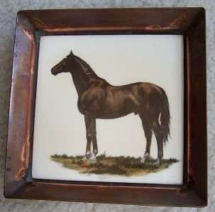 Man o War Race Horse Antique Art Tile Copper Coaster  