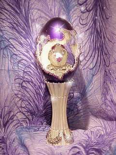 OOAK Enameled Egg Art Collectible LADY DIANA EGSTASY Faberge Type 