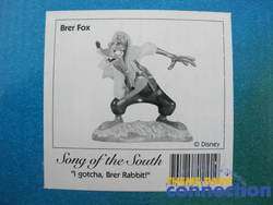   Song of the South BRER FOX I Gotcha Brer Rabbit Figure Statue  