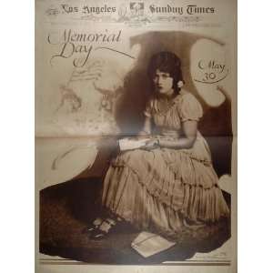  1923 Marie Prevost Memorial Day War Letter Rotogravure 