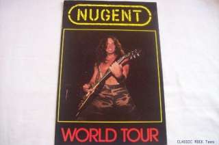 TED NUGENT World Tour 1982 CONCERT PROGRAM BOOK  