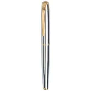   Ball Pen Chrome with Gold Accents, Packaged in Black Lacquer Box