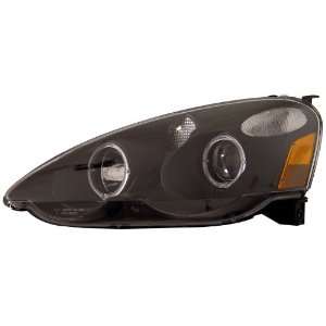   RSX 02 04 PROJECTOR HEADLIGHTS HALO BLACK CLEAR AMBER: Automotive