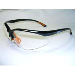   : OGO Safety Glasses Clear Glasses with Black Frame: Home Improvement