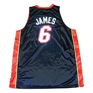  LeBron James Unsigned Authentic Miami Heat Black Jersey 