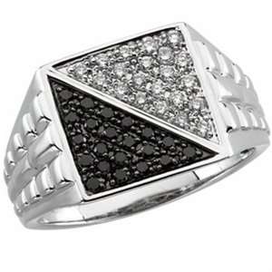  Mens Black and White Diamond Fashion Ring Jewelry Days 