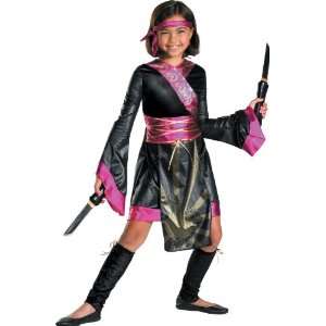   Ninja Child Costume / Black/Pink   Size Medium (7 8) 