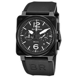 Bell & Ross Mens BR 03 94 CARBON Aviation Black Chronograph Dial 