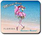 Decorative Mouse Pad Miami Flamingo Hers Beach Tropical