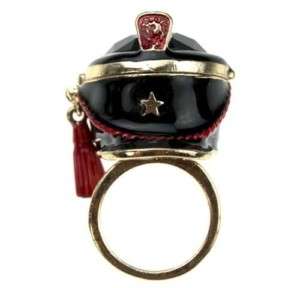 Steampunk Band British Soldier HAT Locket RING  
