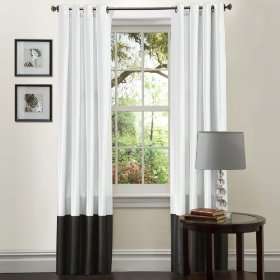   Prima 84 Inch Curtain Panels, Black/White, Set of 2: Home & Kitchen