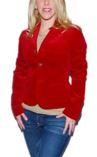   Ralph Lauren Womens Corduroy Blazer Jacket Red Sport Coat 4: Clothing