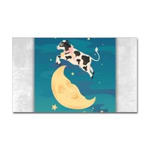    Sticker (Rectangle) Cow Jumped Over the Moon 