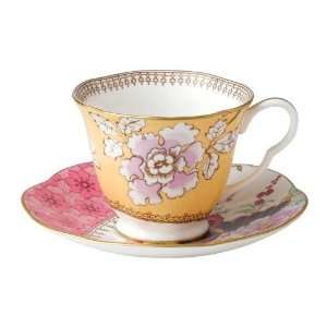   Wedgwood Cup & Saucer Yellow Harlequin Butterfly Bloom