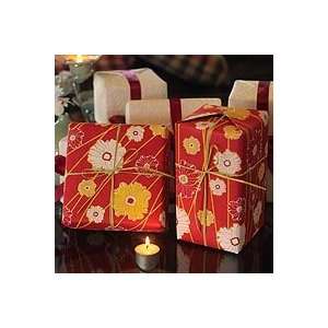   wrapping paper, Blossoming Garden (set of 4): Health & Personal Care