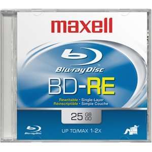 Maxell Blu ray Rewritable Media   BD RE   2x   25 GB Jewel 