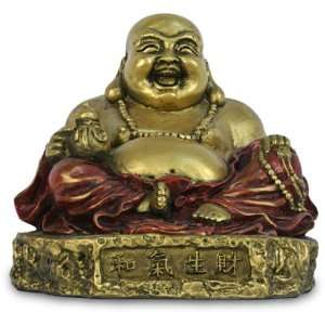  Small Seated Happy Buddha Statue Sculpture: Home & Kitchen