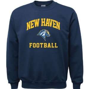 New Haven Chargers Navy Youth Football Arch Crewneck Sweatshirt