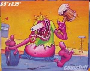 Ed Big Daddy Roth Monster with Hammer mini poster FINK  