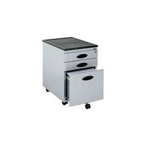  Sauder Silver / Black Mobile File Cabinet: Office Products